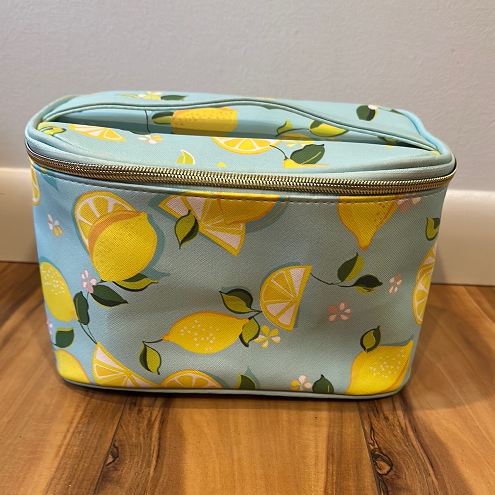 Trina Turk Lemon Print Cosmetic Bag